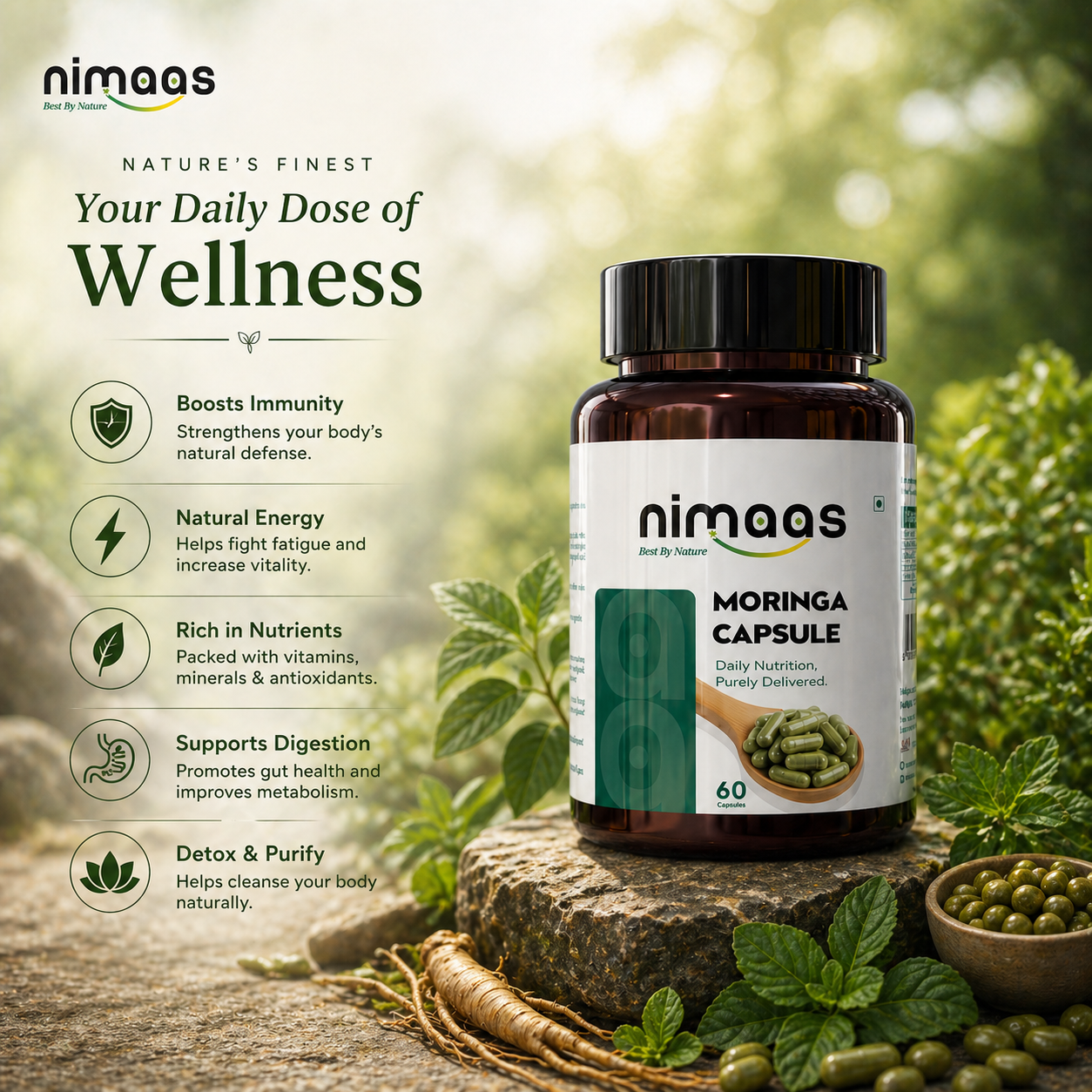 Moringa Capsules – Daily Immunity & Energy Support